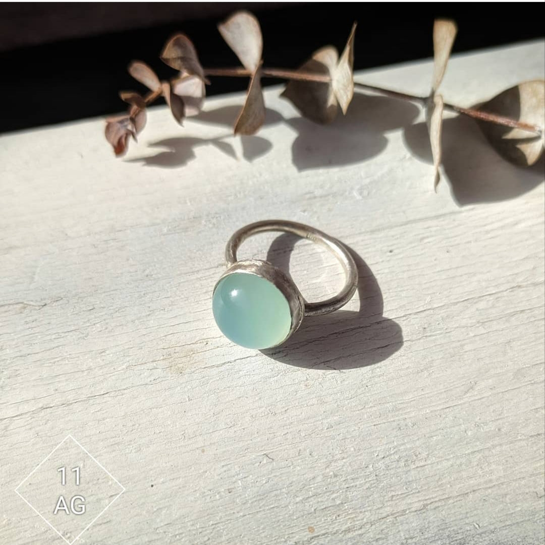 Anillo Calcedonia Aqua